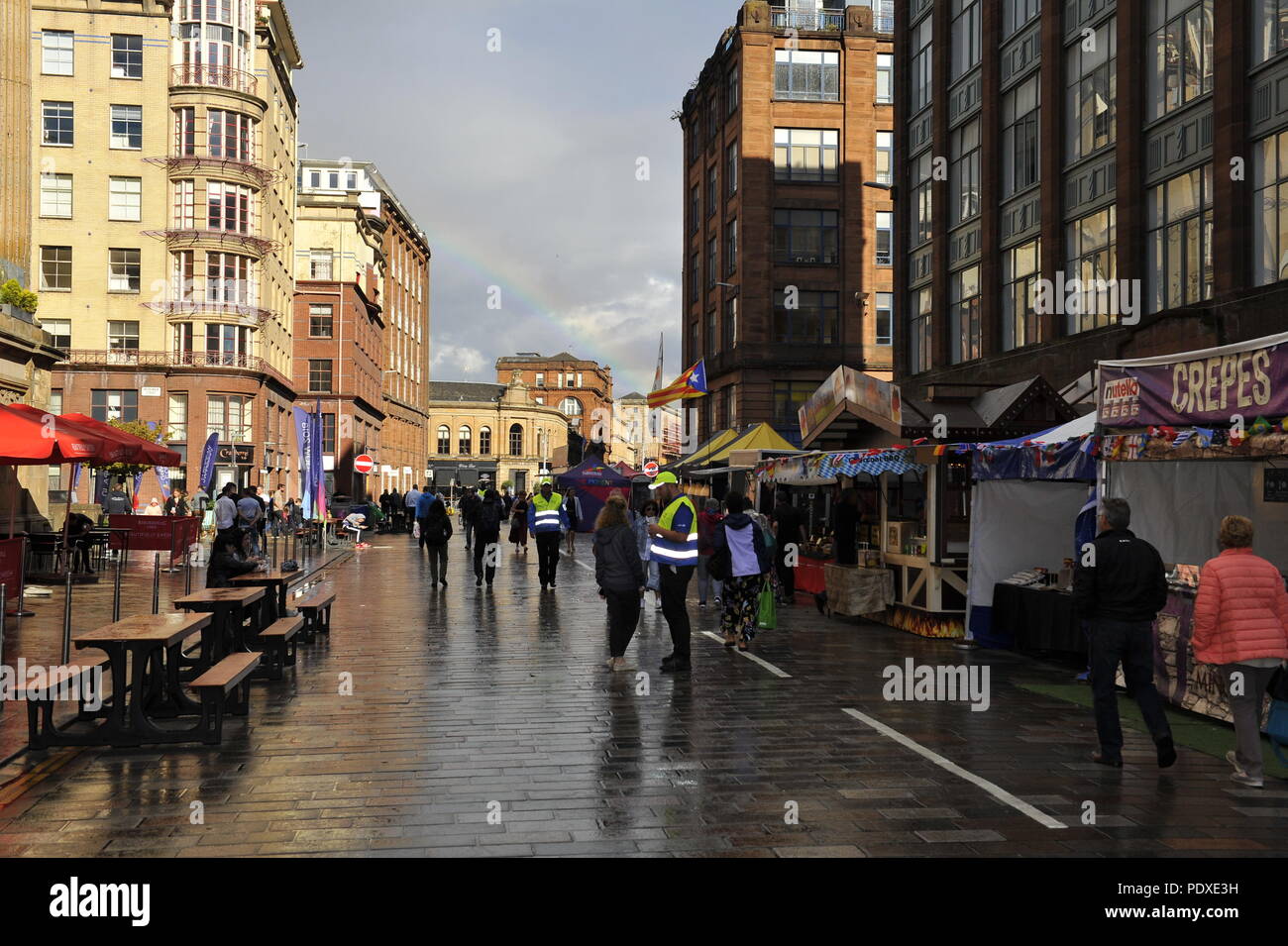 Glasgow, Ecosse. 10 août, 2018. Des scènes de la région de la ville marchande pendant les Championnats d'Europe. Crédit : Colin Fisher/Alamy Live News Banque D'Images