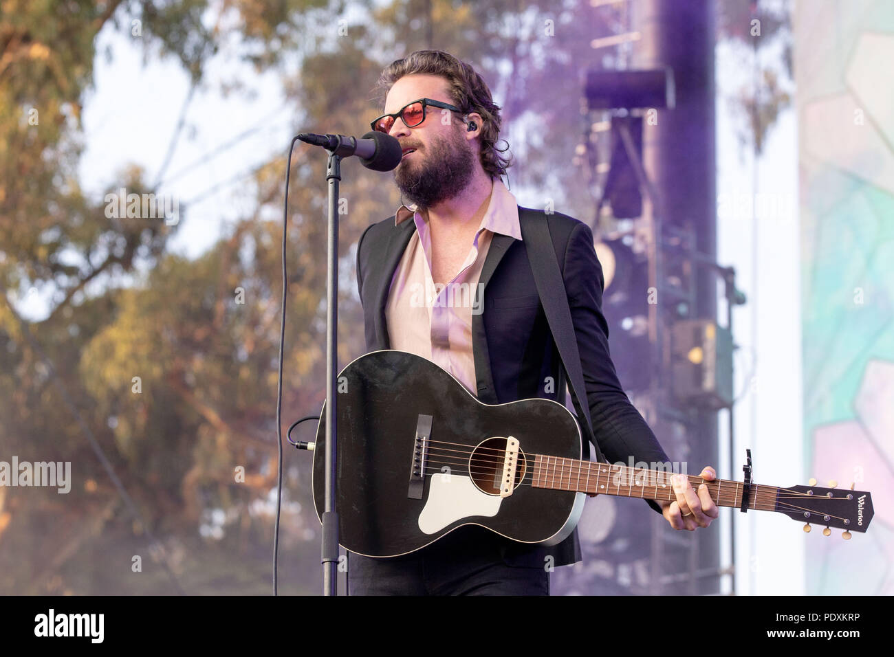 San Francisco, Californie, USA. 10 août, 2018. Le PÈRE JOHN MISTY (JOSH TILLMAN) au cours de l'extérieur (Festival de musique au parc du Golden Gate à San Francisco, Californie Crédit : Daniel DeSlover/ZUMA/Alamy Fil Live News Banque D'Images