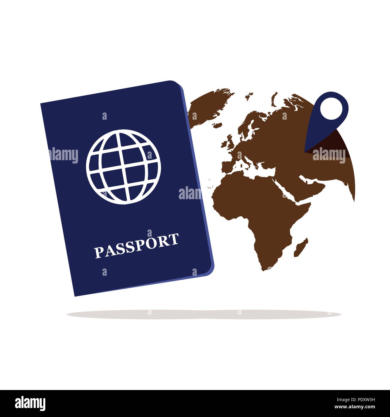Document de voyage passeport et destination vector illustration EPS10 Illustration de Vecteur