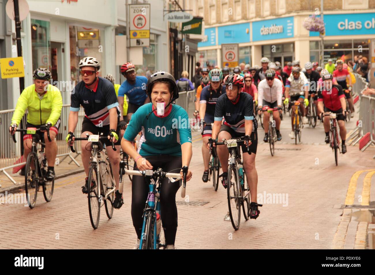 Prudential Ride London 2018 - s'amuser Banque D'Images