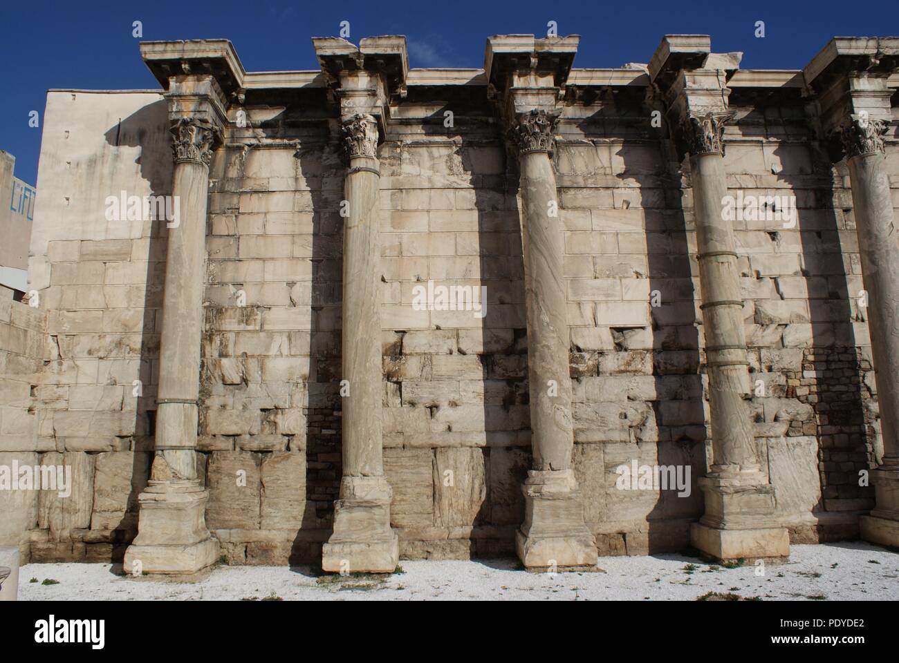 L'Europe, Grèce, Athènes, Bibliothèque d'Hadrien., les ruines de l'ancienne bibliothèque de l'année 2000 stun encore jusqu'à ce jour Banque D'Images