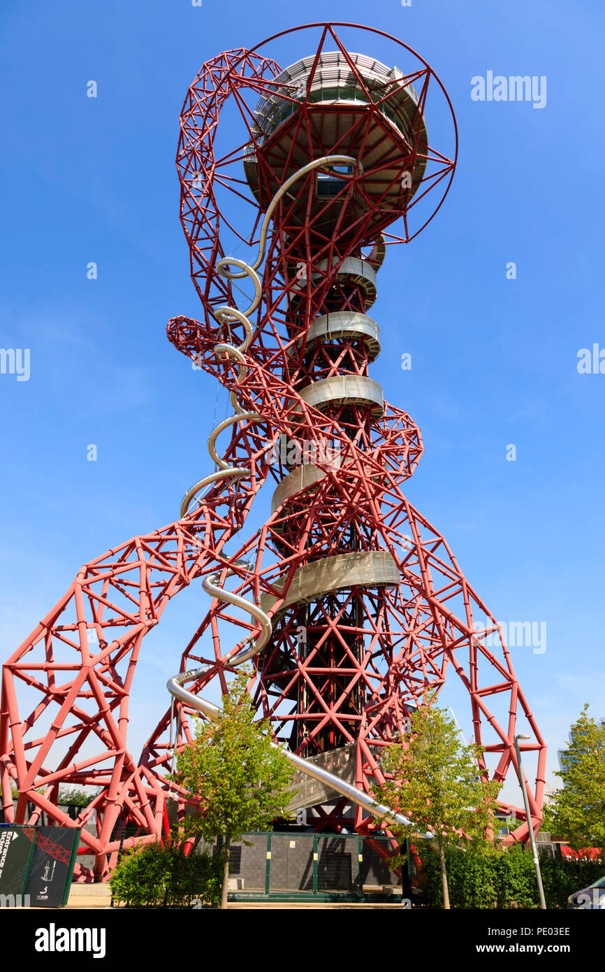 L'Arcelormittal Orbit sculpture, Queen Elizabeth Olympic Park, Stratford, London, England Banque D'Images