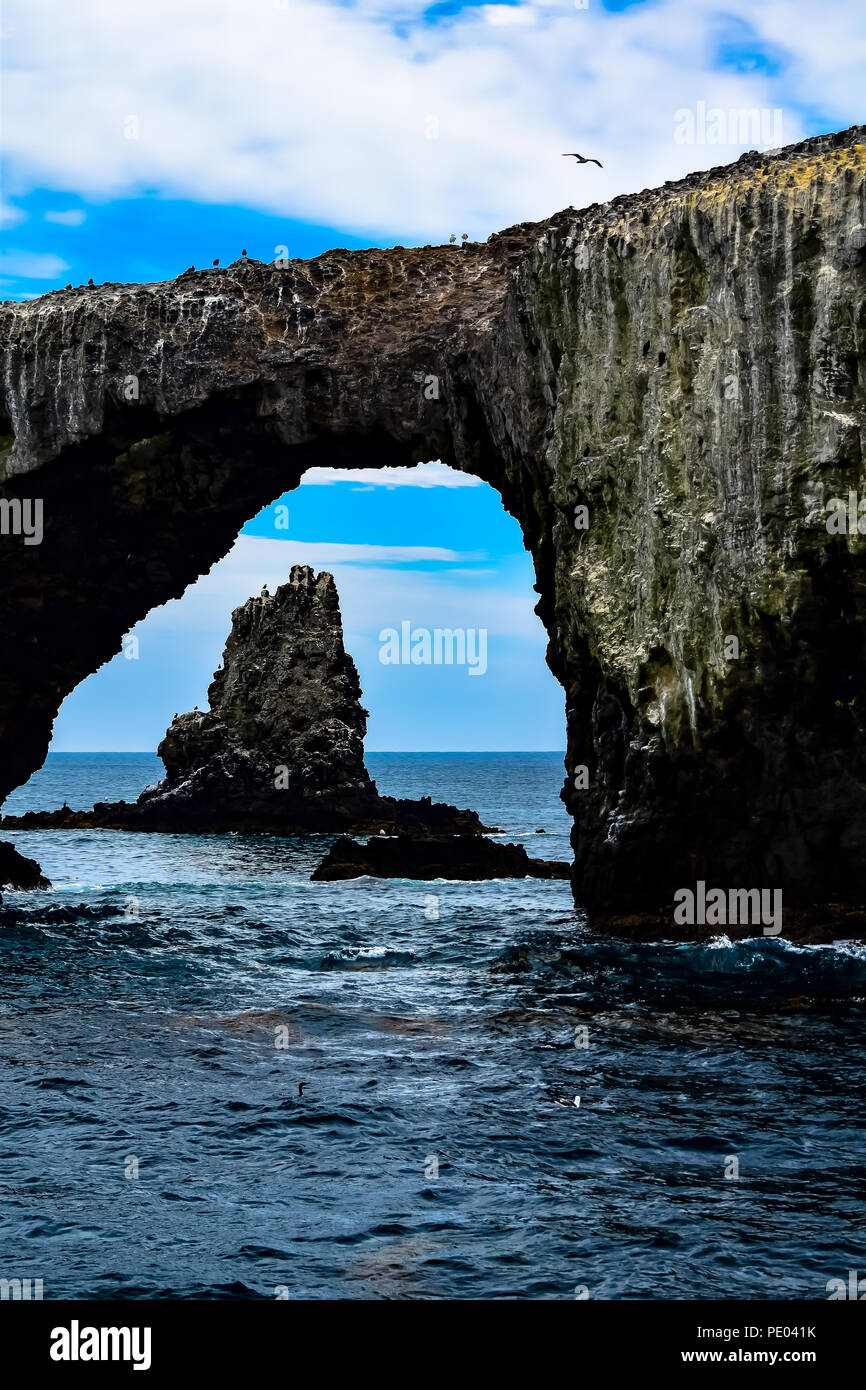 Arch Rock off Anacapa Island dans le Channel Islands National Parl en Californie Banque D'Images