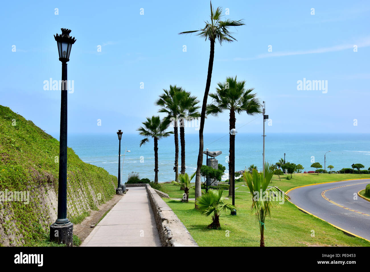 Littoral dans Miraflores district dans le sud de Lima, Pérou Banque D'Images