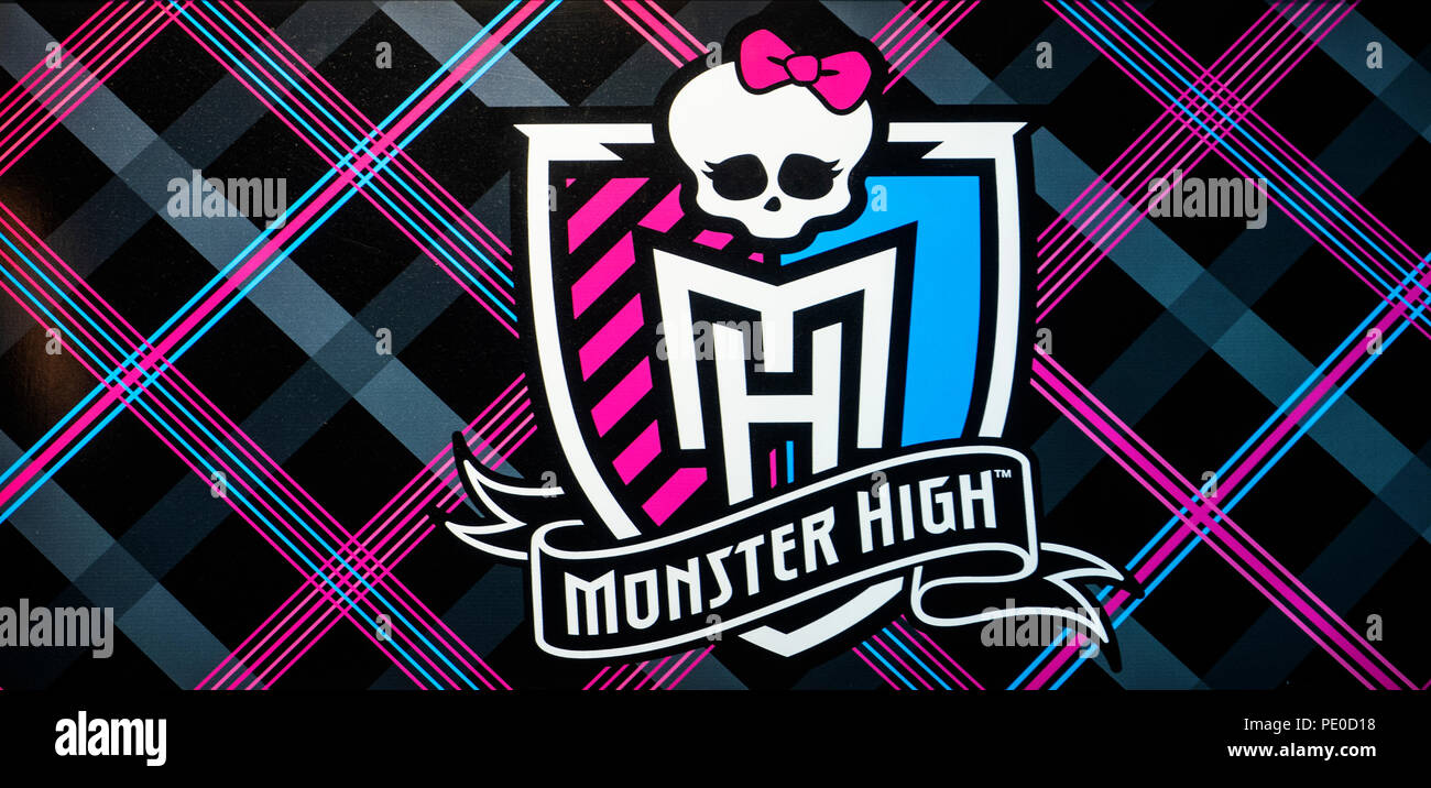 Pologne, KRAKOW - Mars 20, 2018 : Monster High logo dans Bonarka City Centre Banque D'Images