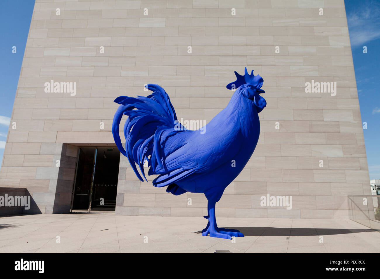 Hahn/Coq, coq bleu géant de Katharina Fritsch - Washington, DC USA Banque D'Images