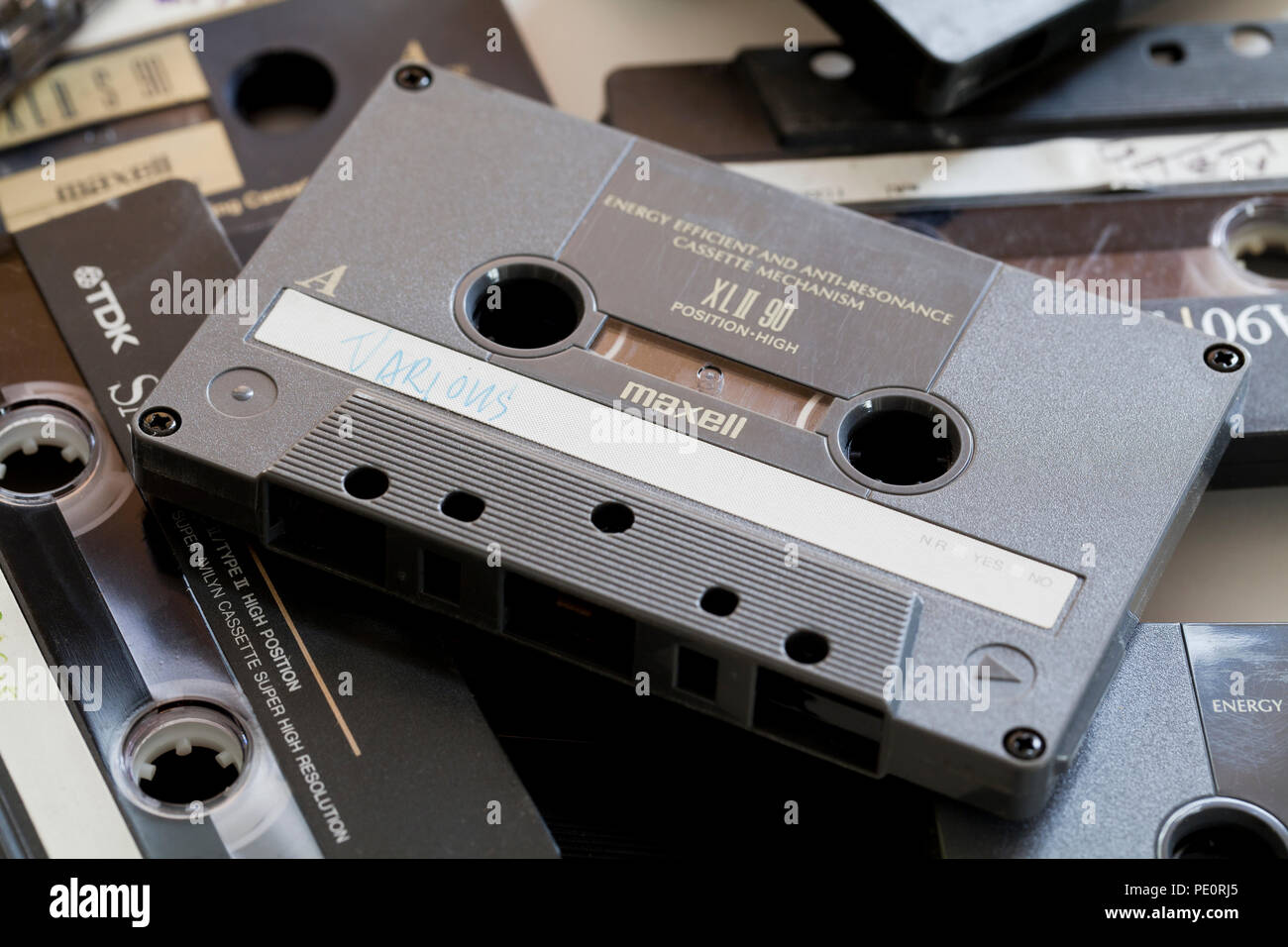 Cassette audio compact (aka cassettes compactes, cassette de musique) - USA Banque D'Images