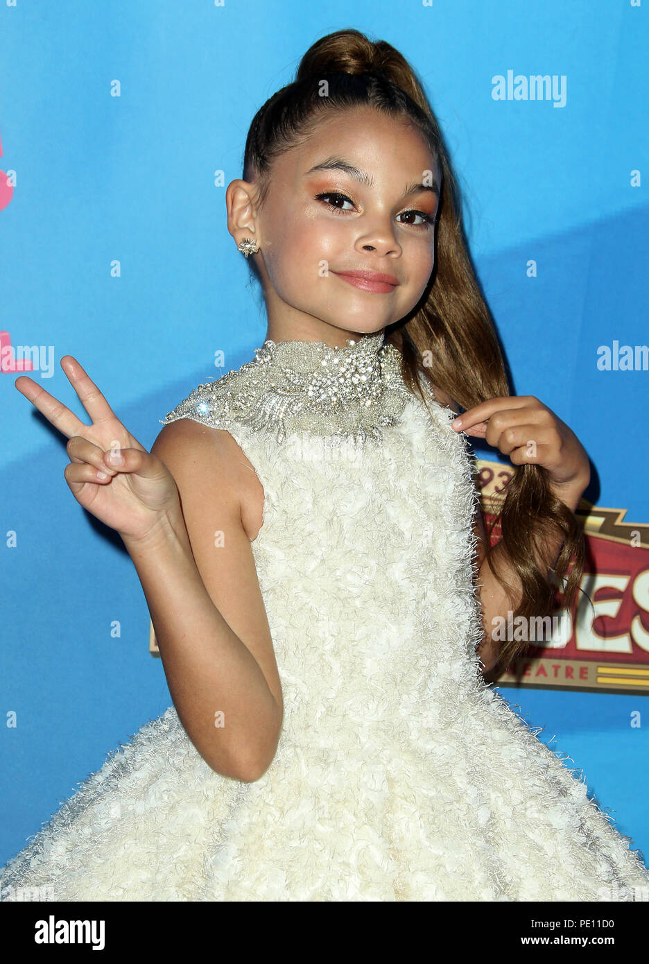 "Sur vos pieds : l'histoire d'Emilio et Gloria Estefan" Premiere lieu au Pantages Theatre à Hollywood, Californie. Comprend : Ariana Greenblatt Où : Los Angeles, California, United States Quand : 09 mai 2018 Credit : Adriana Barraza M./WENN.com Banque D'Images