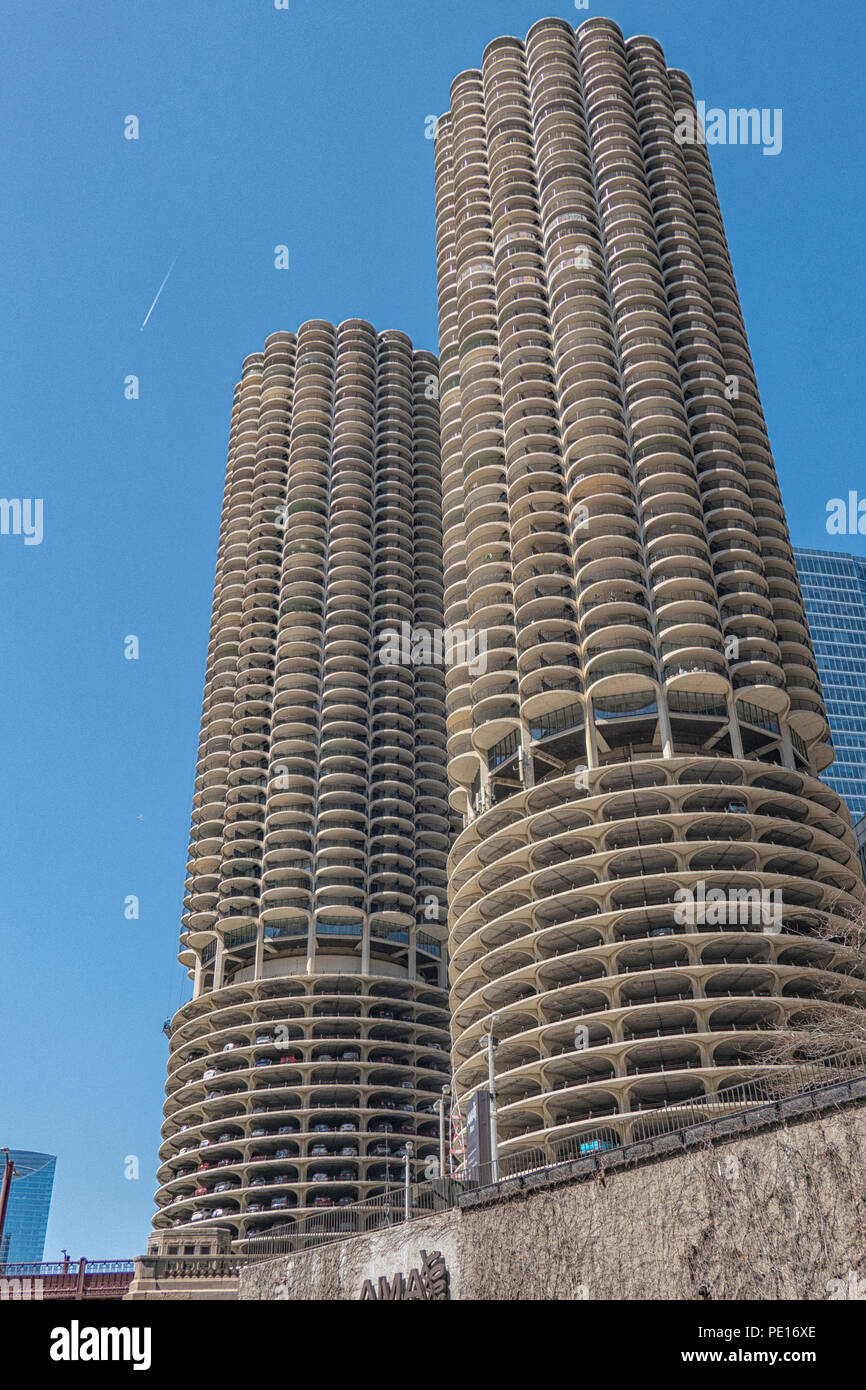Marina City, Chicago, Illinois Banque D'Images