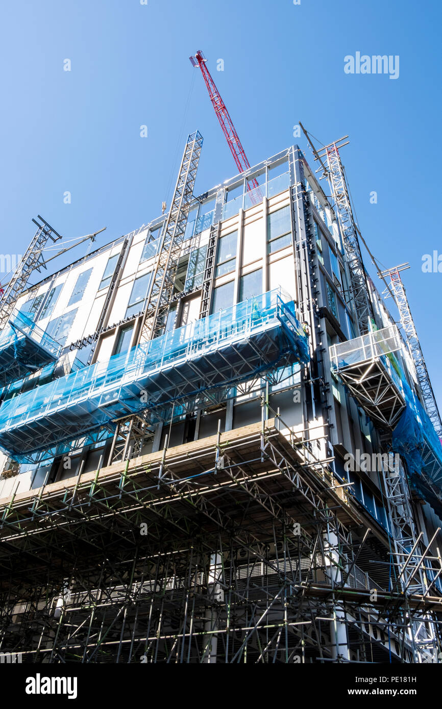 Nouvel immeuble en construction, Sheffield, England, UK Banque D'Images
