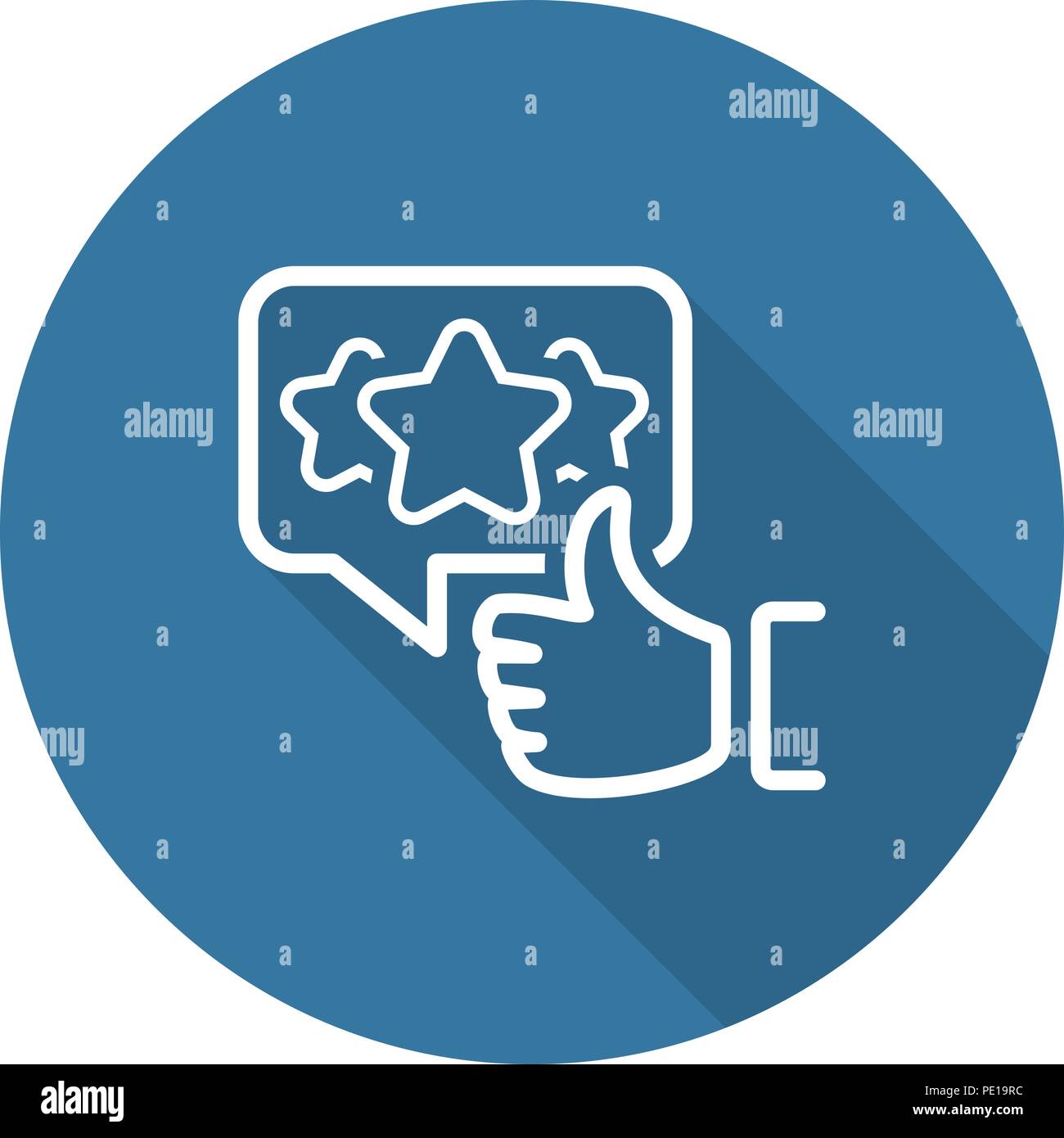 L'icône de la ligne de l'appréciation. Illustration de Vecteur