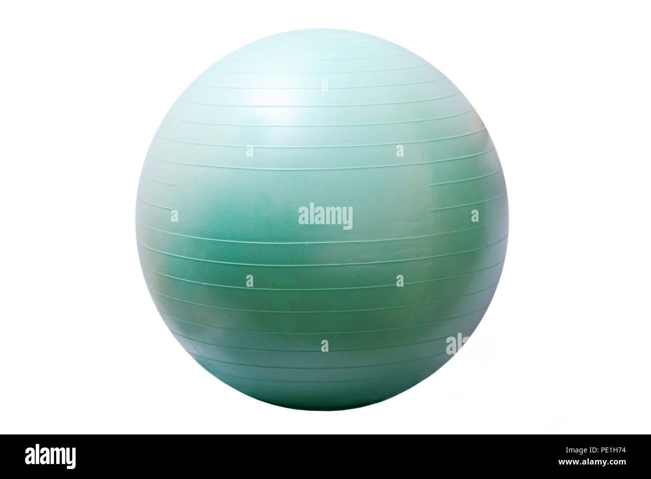 Close up d'un fitness ball isolé sur fond blanc Banque D'Images