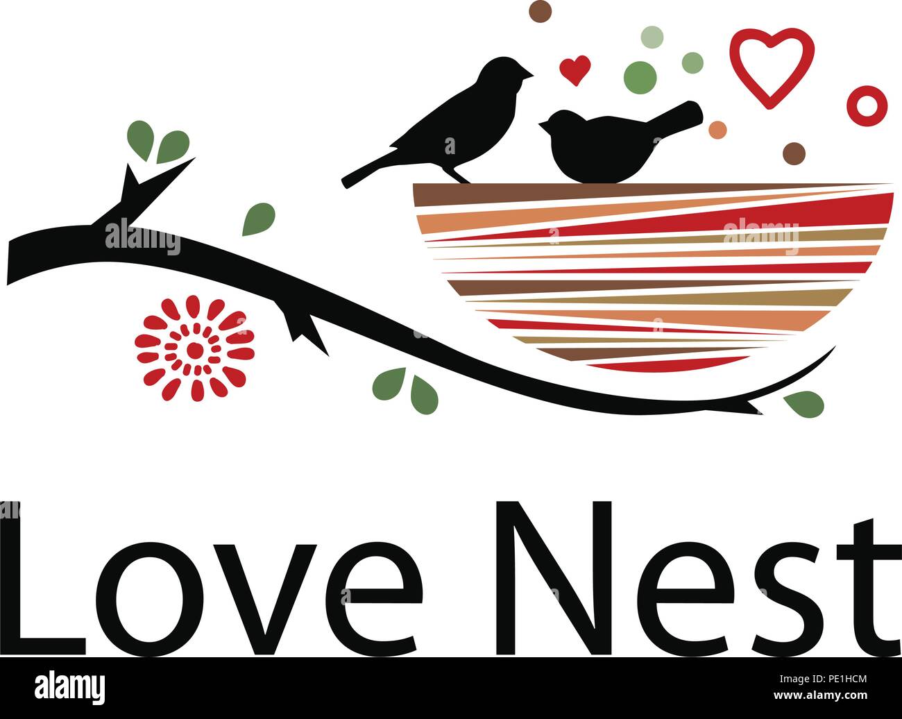 Deux petits oiseaux Illustration de Vecteur