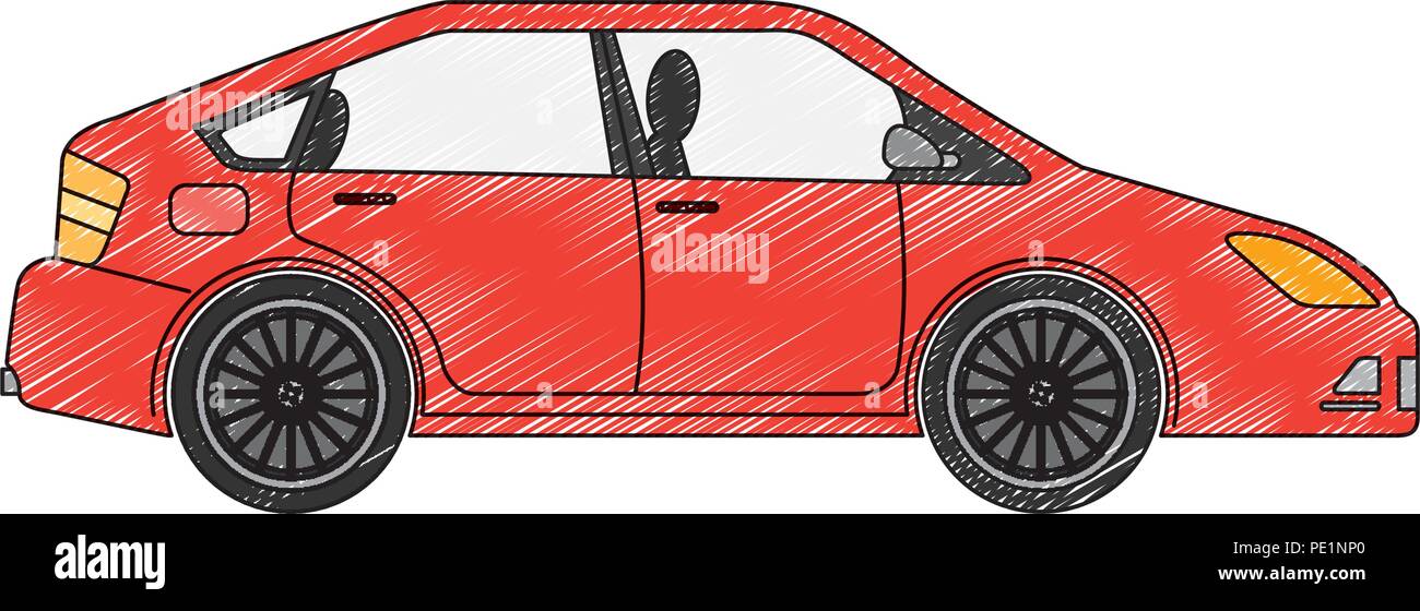 Location de véhicule automobile berline design dessin transport Illustration de Vecteur