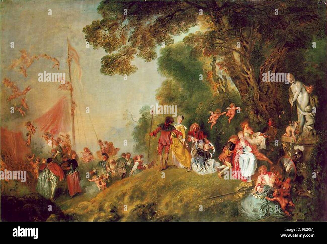 Antoine Watteau - Pèlerinage à Cythère - Banque D'Images