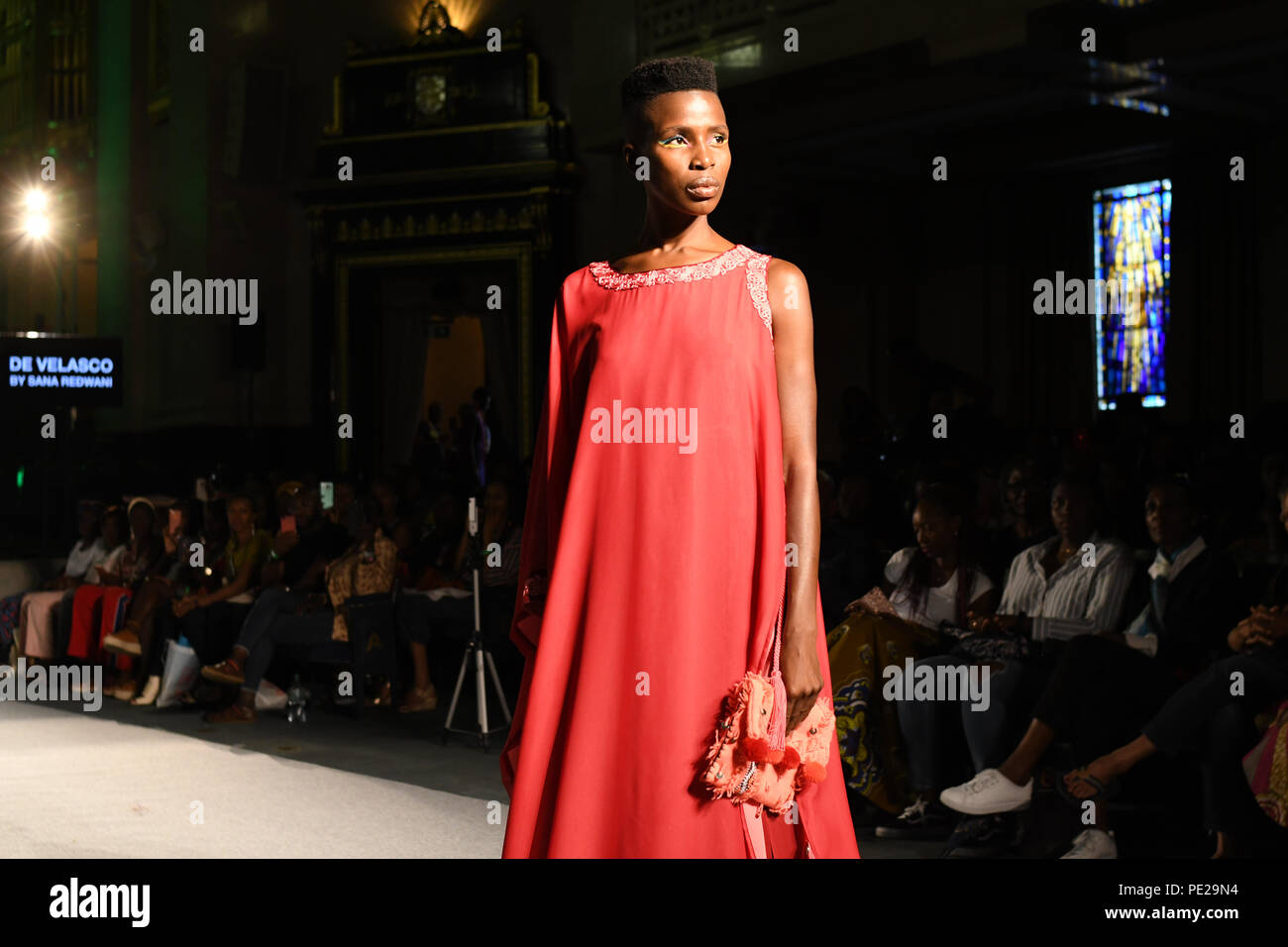 Londres, Royaume-Uni. 11 août 2018. Designer de Velasco présente sa dernière collection à la Fashion Week de Londres (Afrique) AFWL à Freemasons' Hall le 11 août 2018, Londres, Royaume-Uni. Credit Photo : Alamy/Capital Live News Banque D'Images