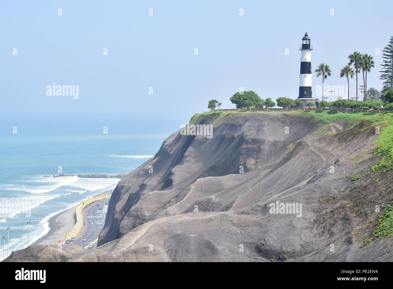 Littoral dans Miraflores district dans le sud de Lima, Pérou Banque D'Images