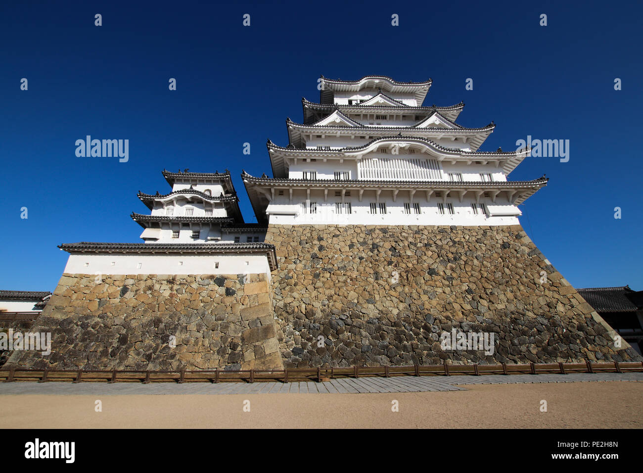 Château de Himeji dans la préfecture de Hyōgo au Japon. Banque D'Images