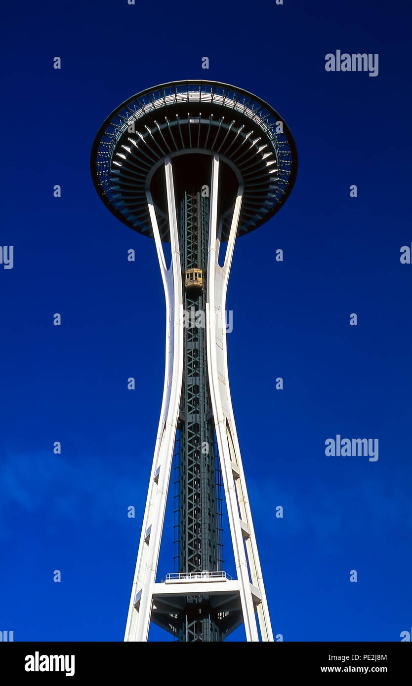 Vue de la Space Needle de Seattle, Washington, USA Banque D'Images