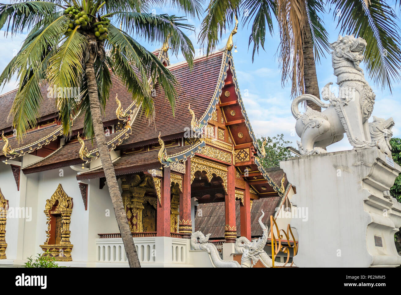 Wat Chang Taem, Chiang Mai, Thaïlande Banque D'Images