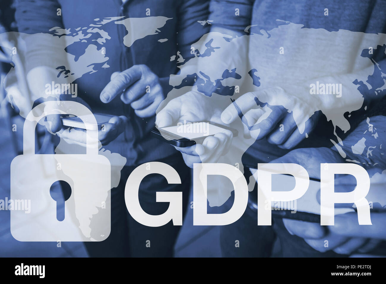 Concept PIBR, règlement général sur la protection des données Banque D'Images