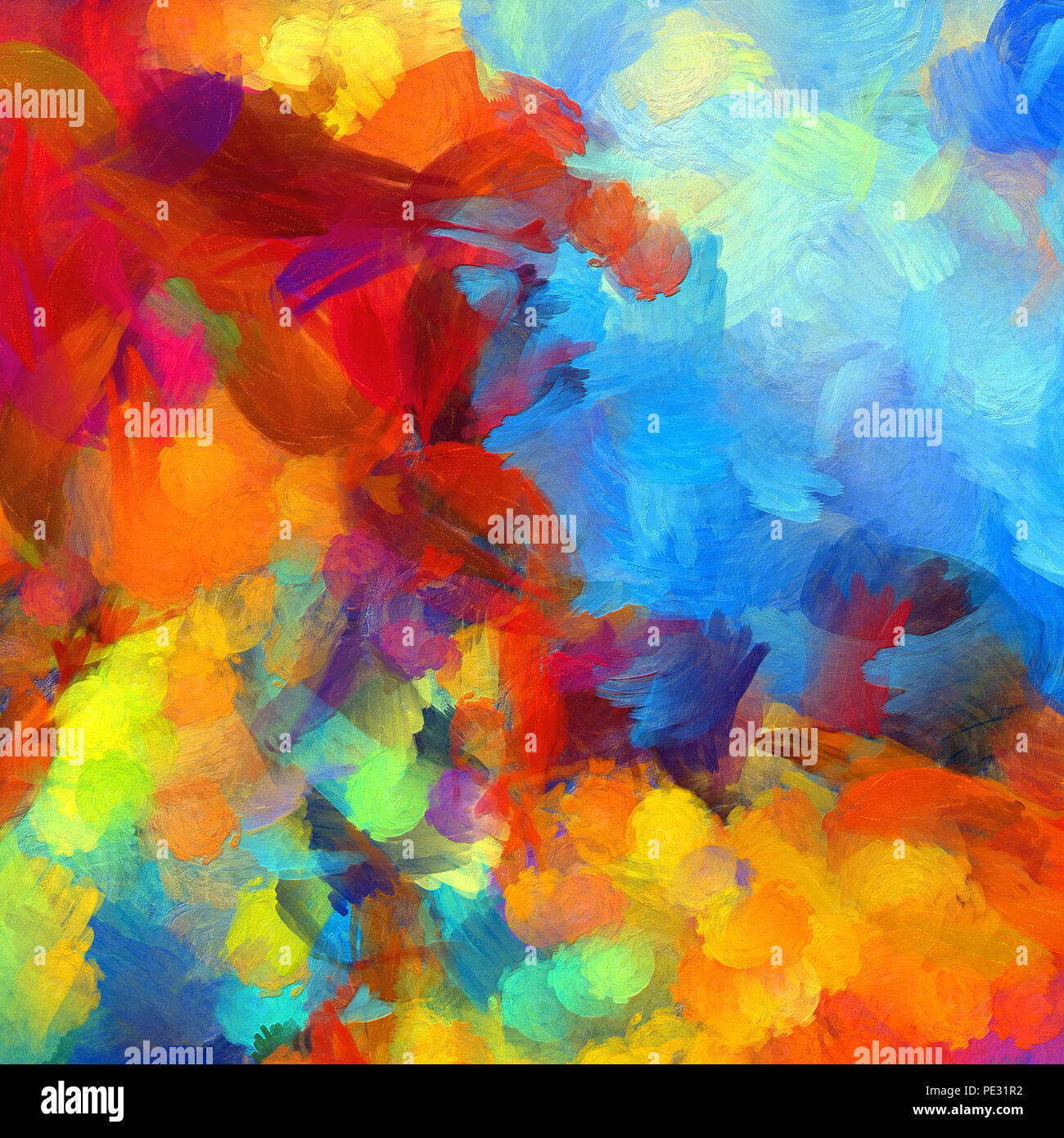 Abstract texture background. Peinture numérique de Vincent Van Gogh art style. Motif artistique dessiné à la main. L'art moderne bon pour des images imprimées. Banque D'Images