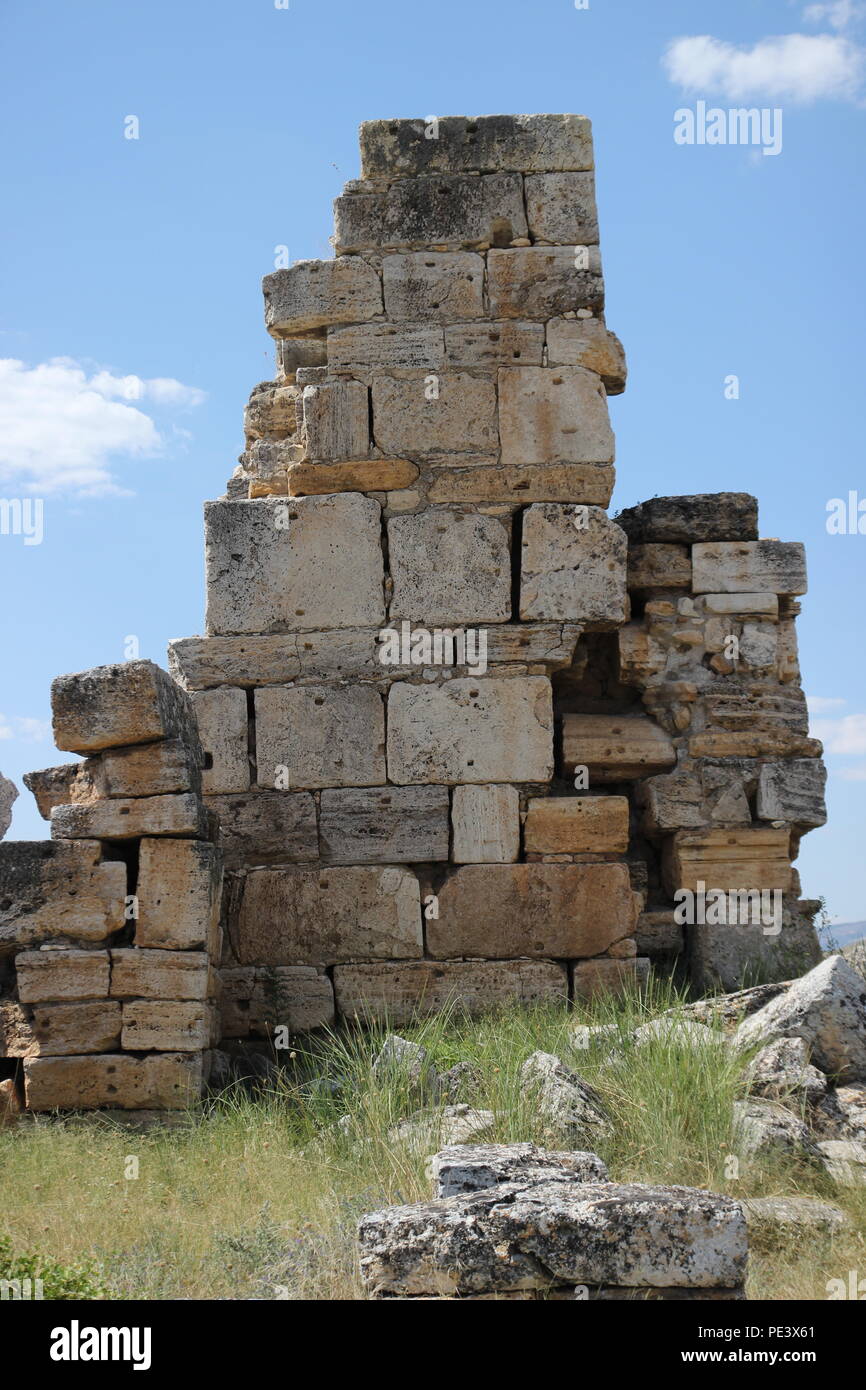 Ville antique d'Hiérapolis. Pamukkale / Turquie / 2018 Banque D'Images