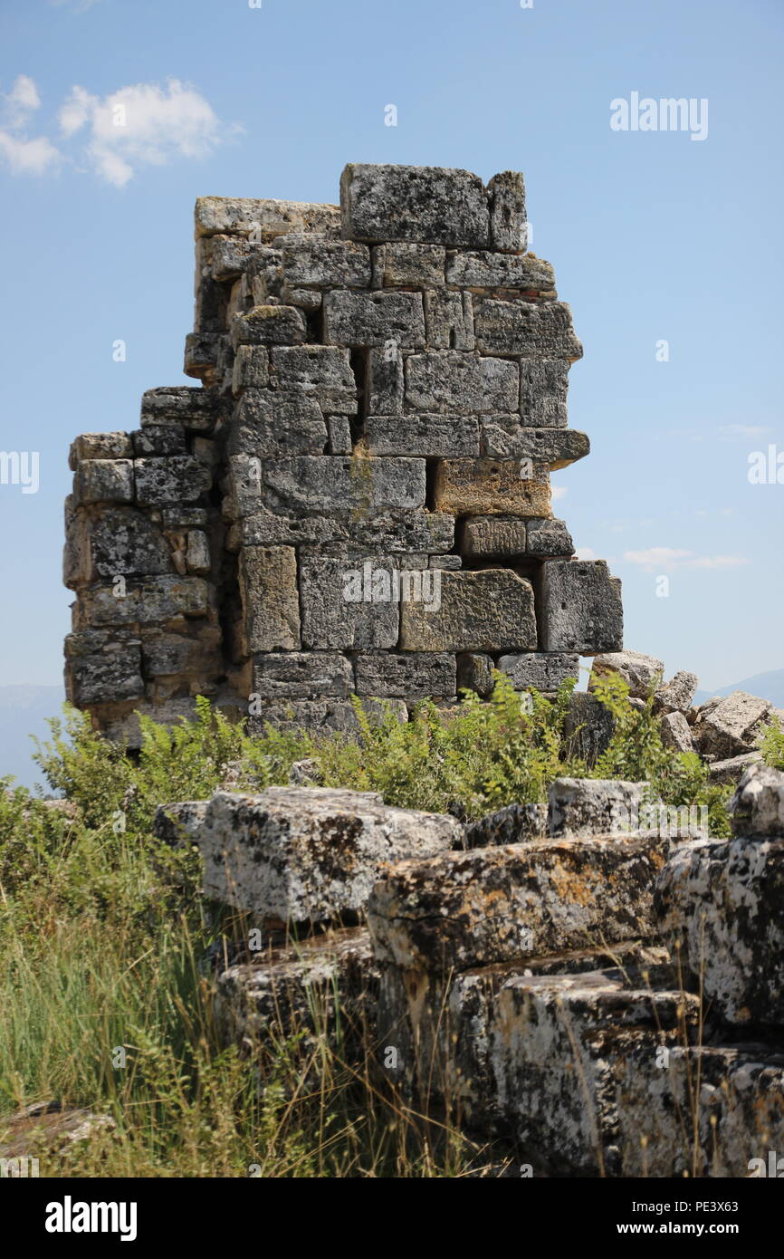 Ville antique d'Hiérapolis. Pamukkale / Turquie / 2018 Banque D'Images