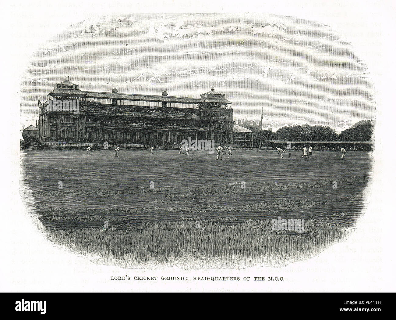 Lord's Cricket Ground, siège de la M C C, 19e siècle view Banque D'Images