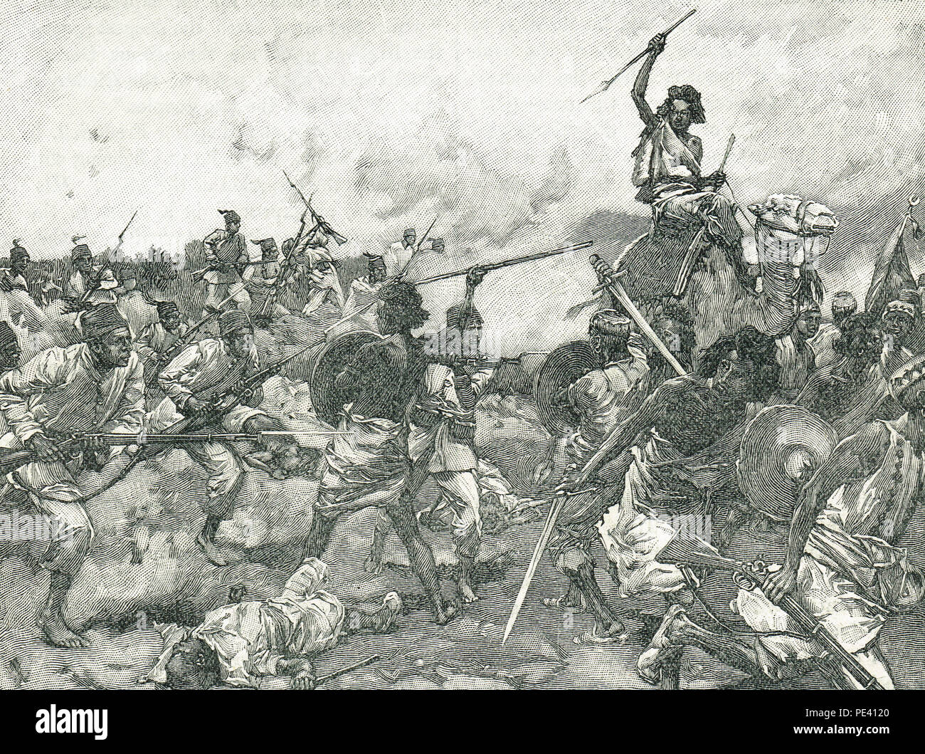 Bataille de Souakin, 20 décembre 1888, la guerre mahdistes, également connu sous le nom de la bataille d'Gemaizah, Banque D'Images