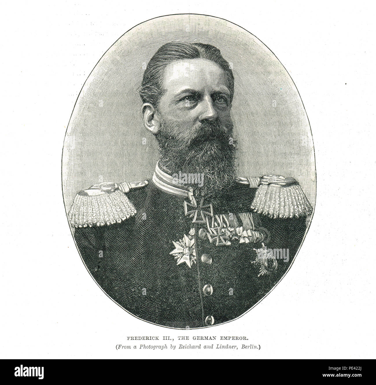 Frédéric III, empereur allemand et roi de Prusse pendant quatre-vingt-dix-neuf jours en 1888 Banque D'Images