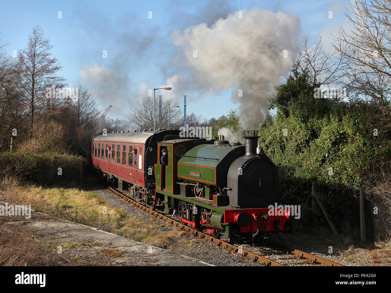 Sur le courageux Rly Ribble 16.2.14 Banque D'Images