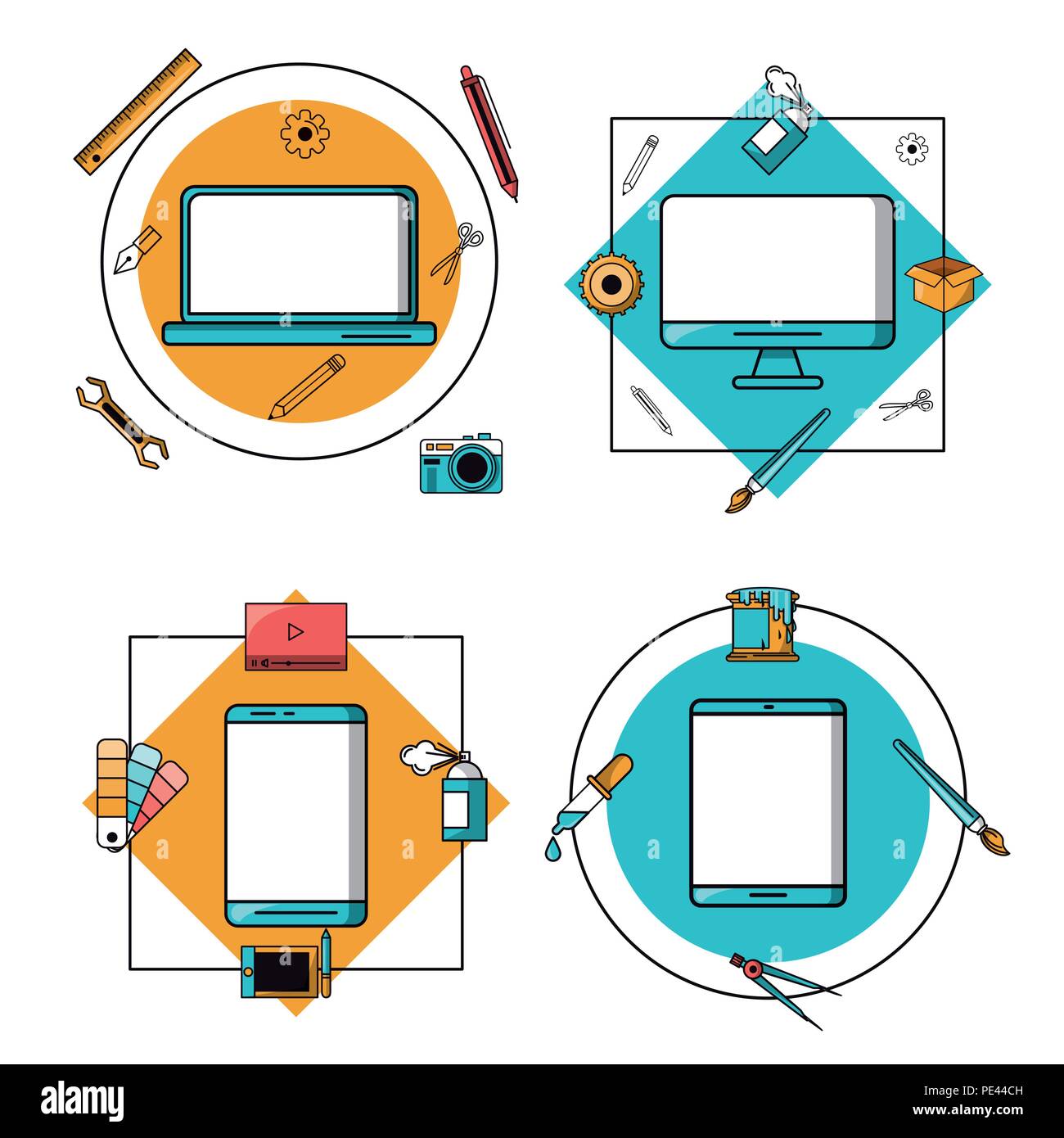 Ensemble de creative design Illustration de Vecteur