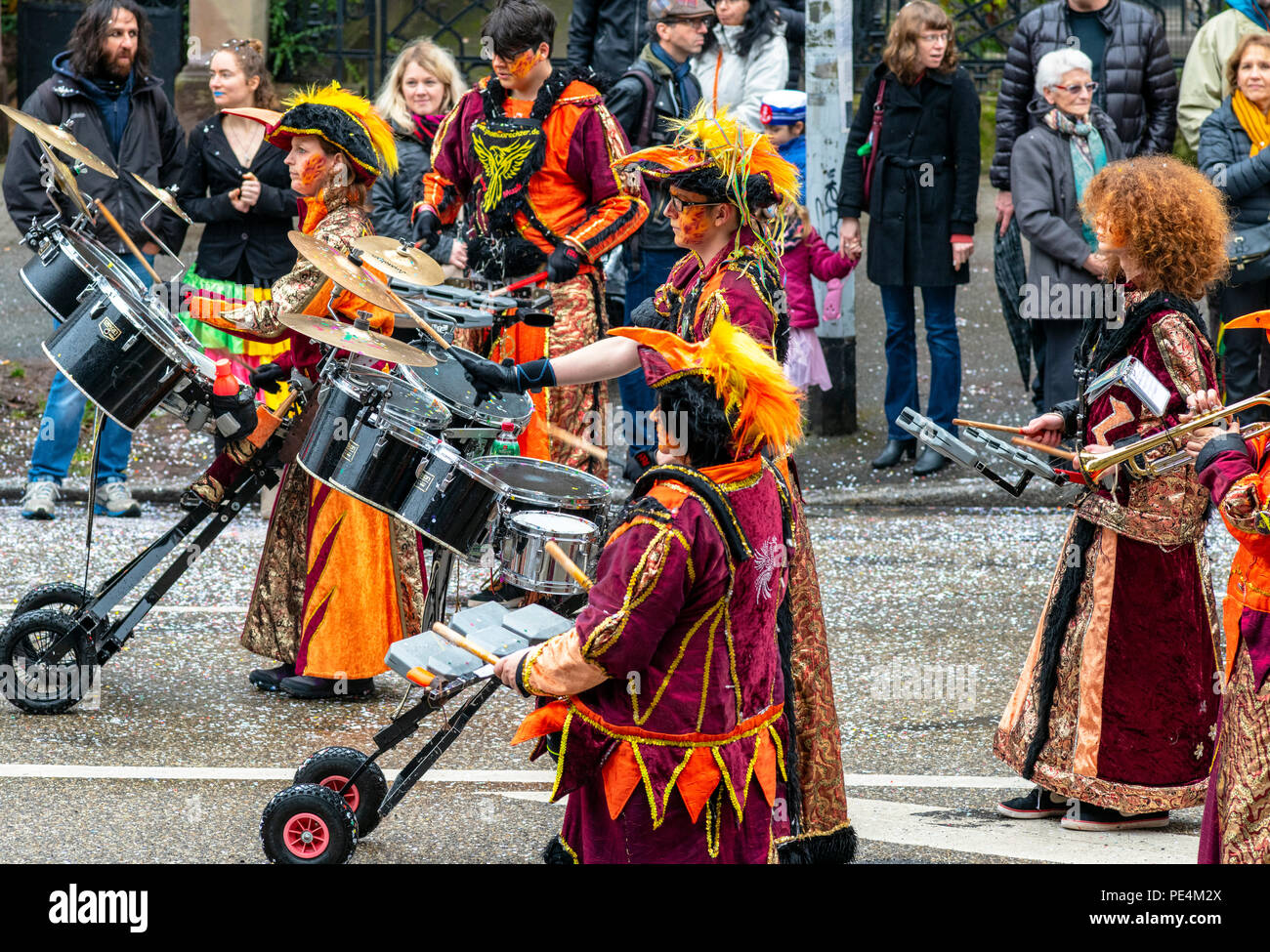 Strasbourg Groupe De Musique Folklorique Alsacien Banque d'image et