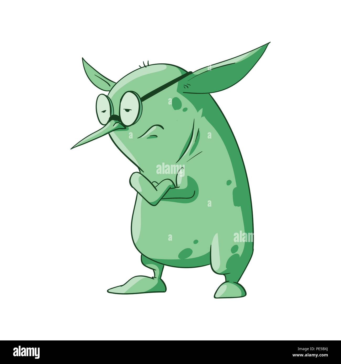 Colorful vector illustration d'un bureau de dessin animé, ou d'un gobelin troll Illustration de Vecteur