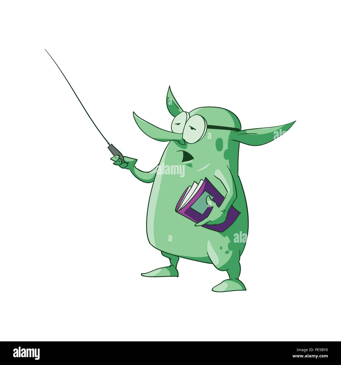 Colorful vector illustration d'un bureau de dessin animé, ou d'un gobelin troll Illustration de Vecteur