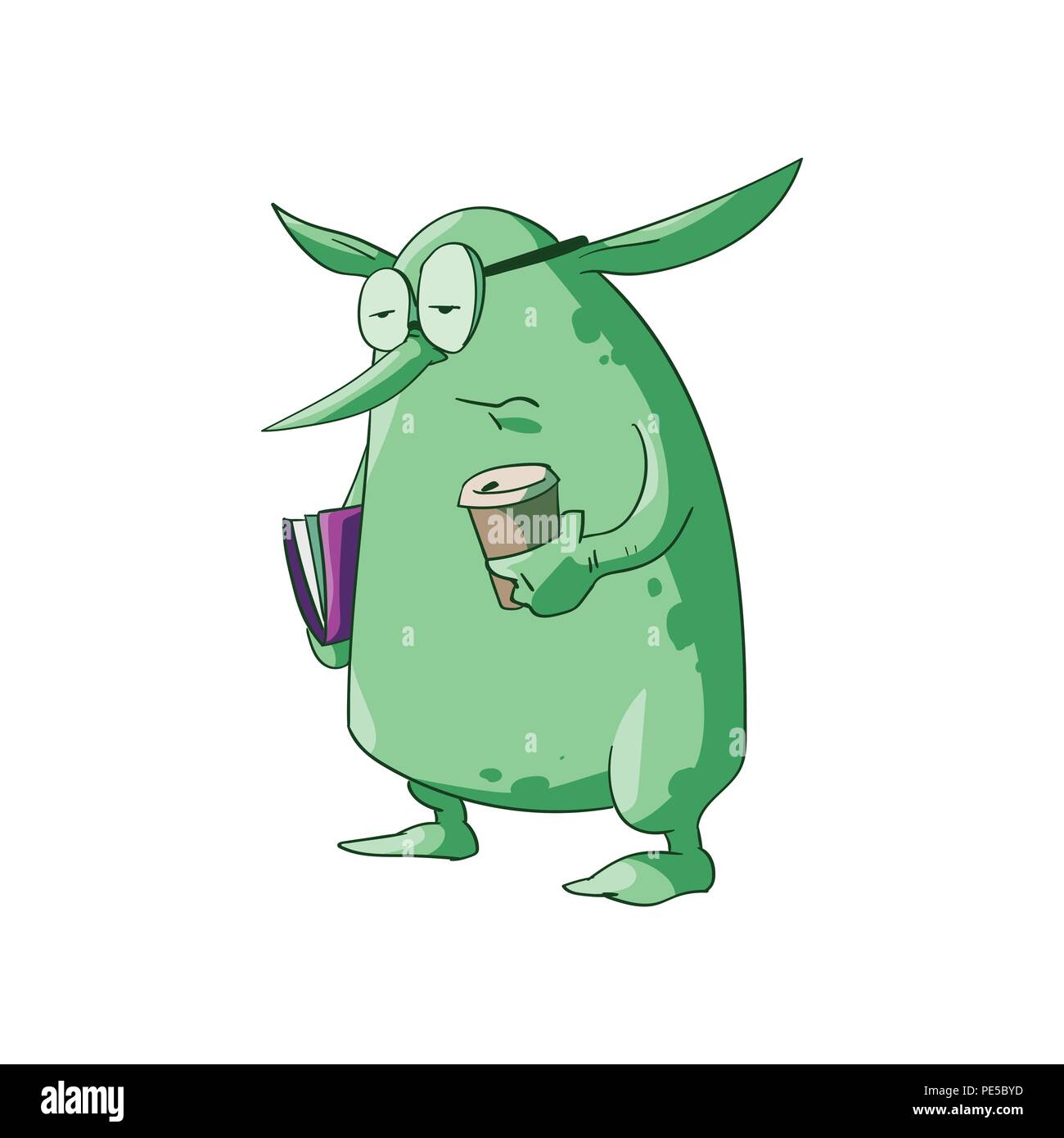 Colorful vector illustration d'un bureau de dessin animé, ou d'un gobelin troll Illustration de Vecteur