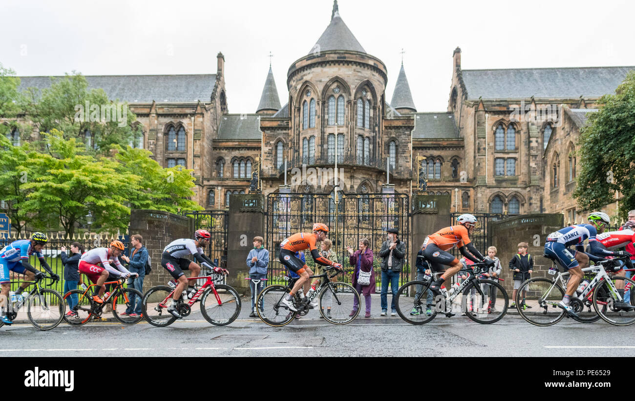 Glasgow, Écosse, Royaume-Uni - 12 août 2018 : European Championships 2018 - la course sur route en passant par l'Université de Glasgow : Crédit Kay Roxby/Alamy Live News Banque D'Images