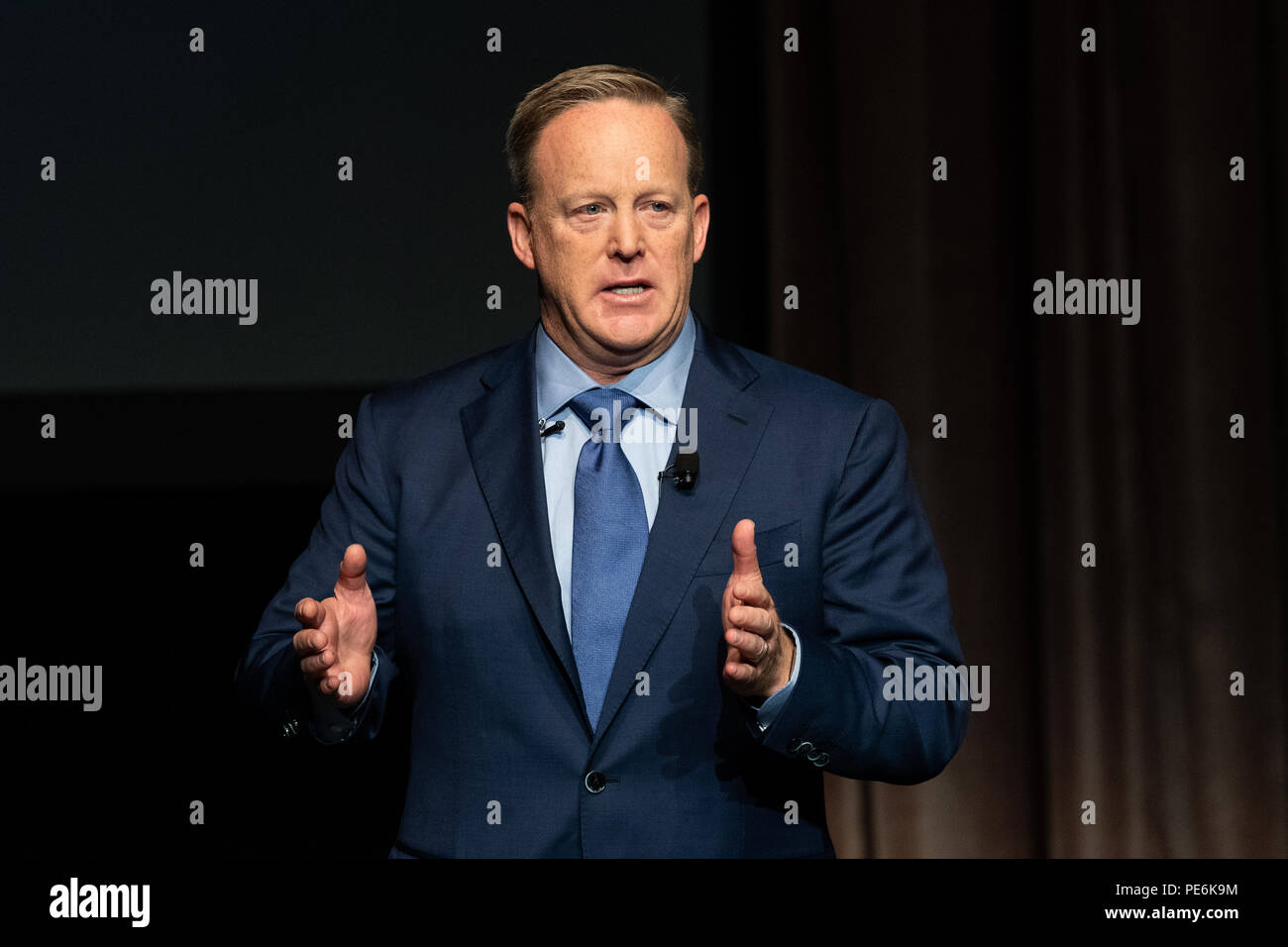 Ancien Secrétaire de presse de la Maison Blanche Sean Spicer parlant au tournant High School Leadership Summit à Washington, DC Le 26 juillet 2018 Banque D'Images