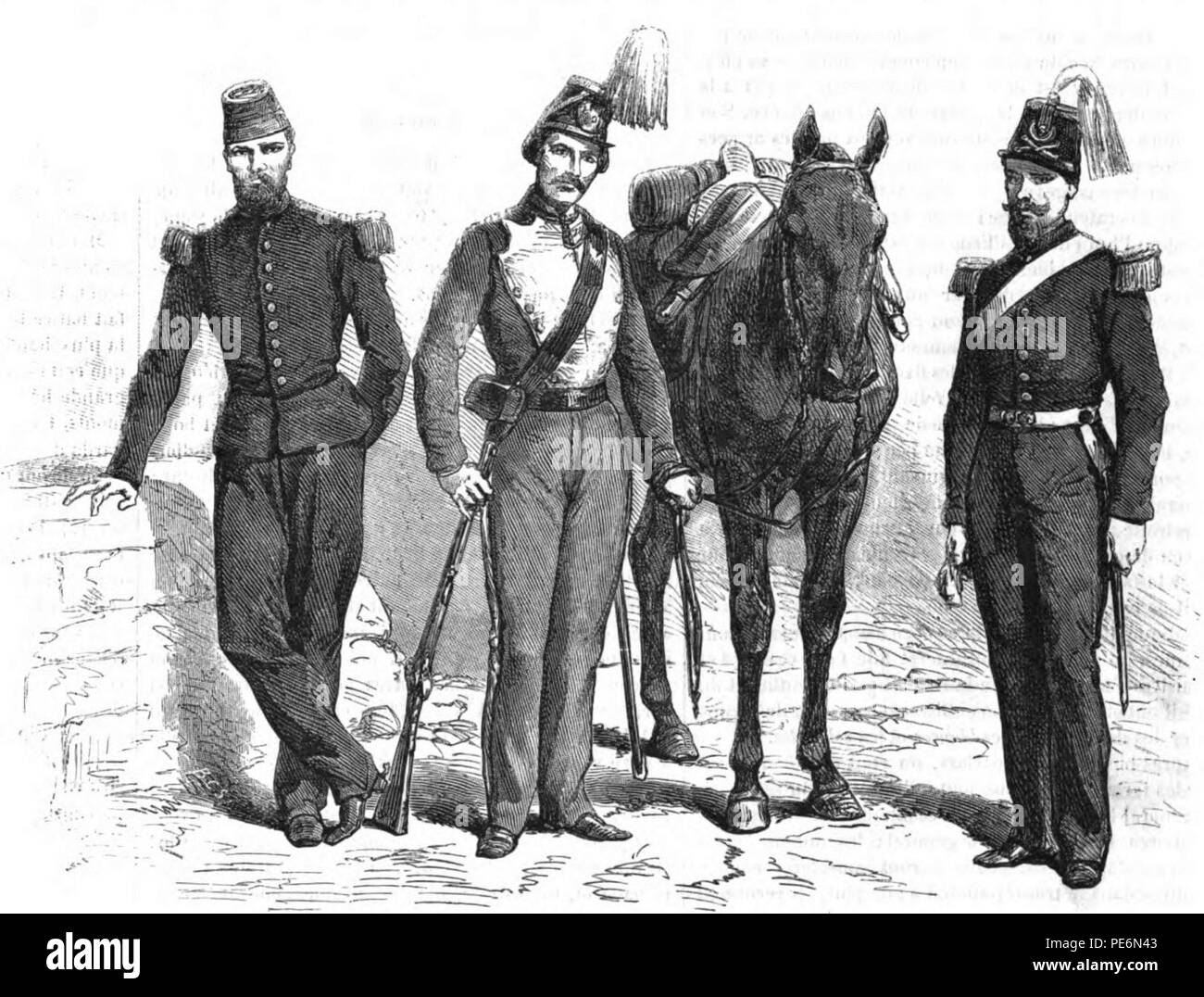 Armée de la République argentine - Cavalerie et artillerie. Banque D'Images