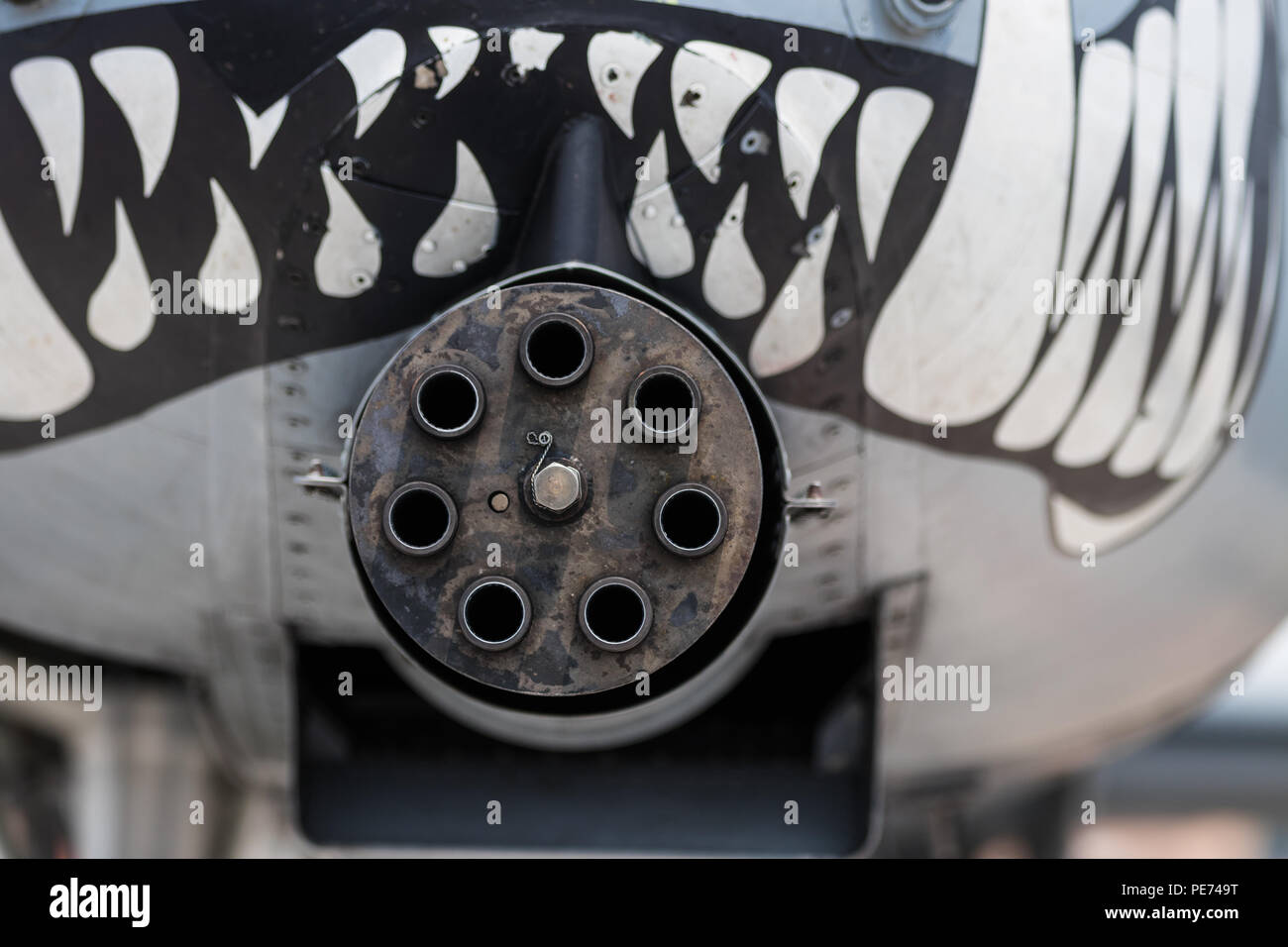 US AIR FORCE A-10 Warthog GATLING MOTEUR COCKPIT Banque D'Images