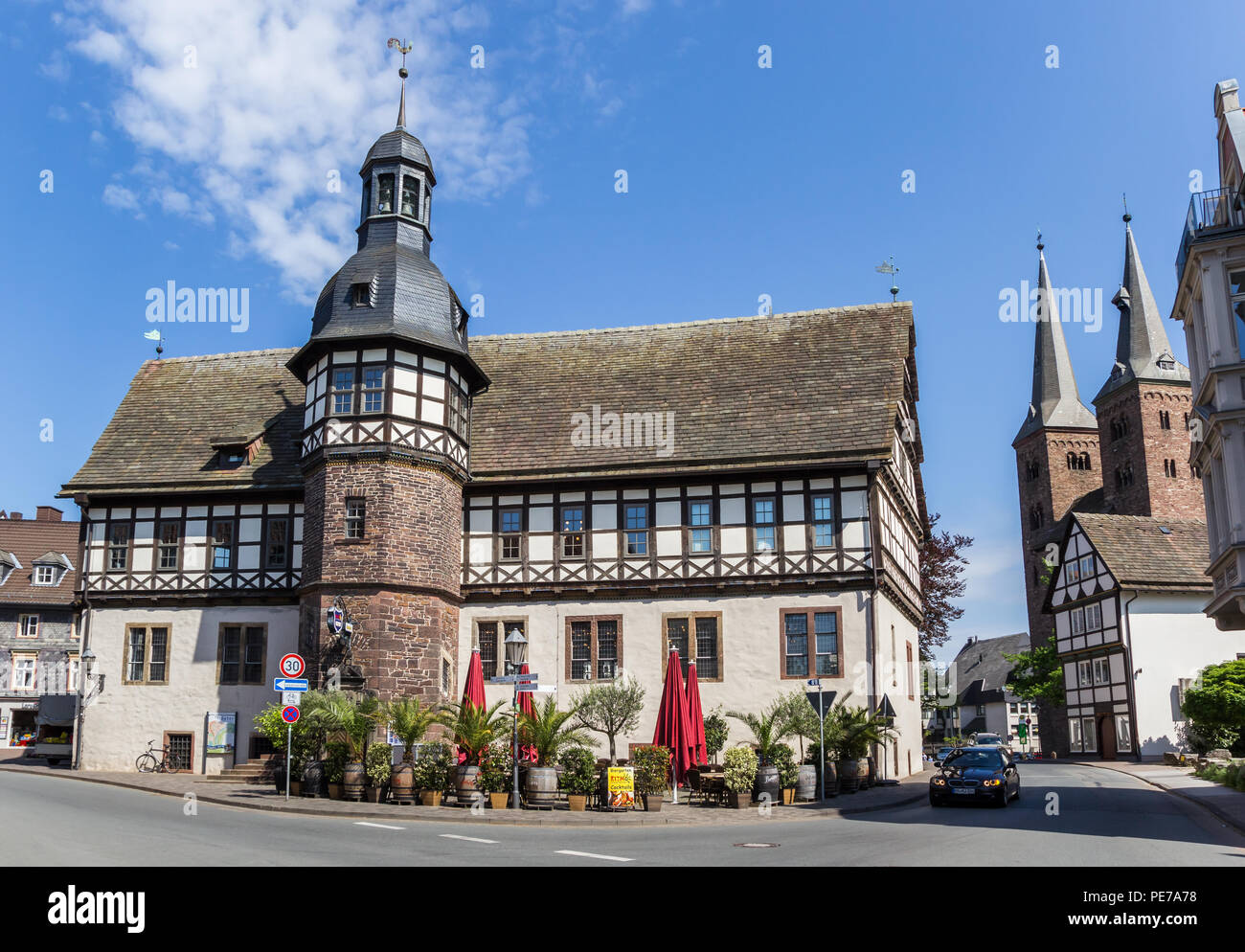 Hôtel de ville de la ville historique de Hoxter, Allemagne Banque D'Images