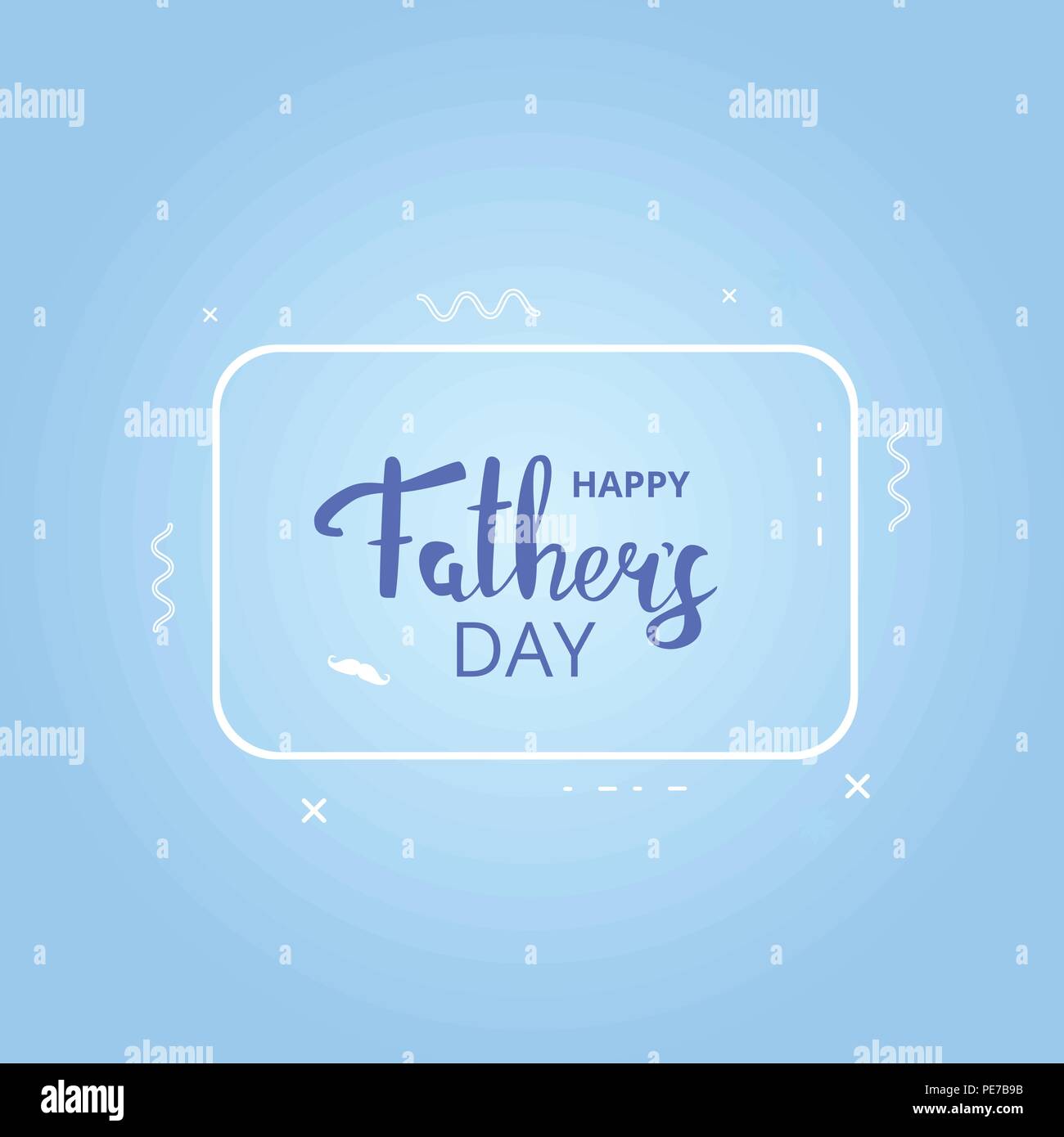 Happy Father's Day card. Lettres manuscrites. Pères jours bannière. Vector Illustration. Illustration de Vecteur