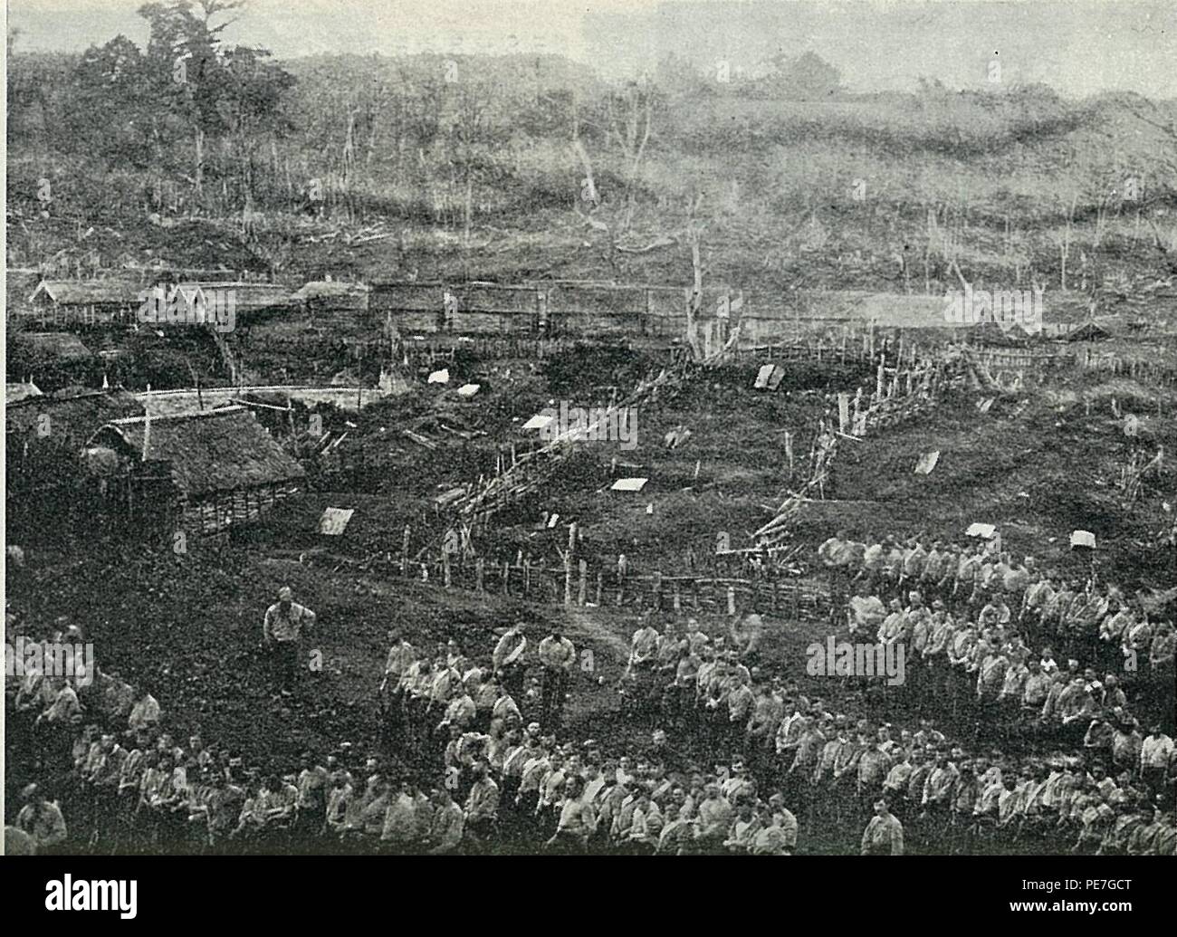 Constabulary armés force de campagne au parihaka. Banque D'Images