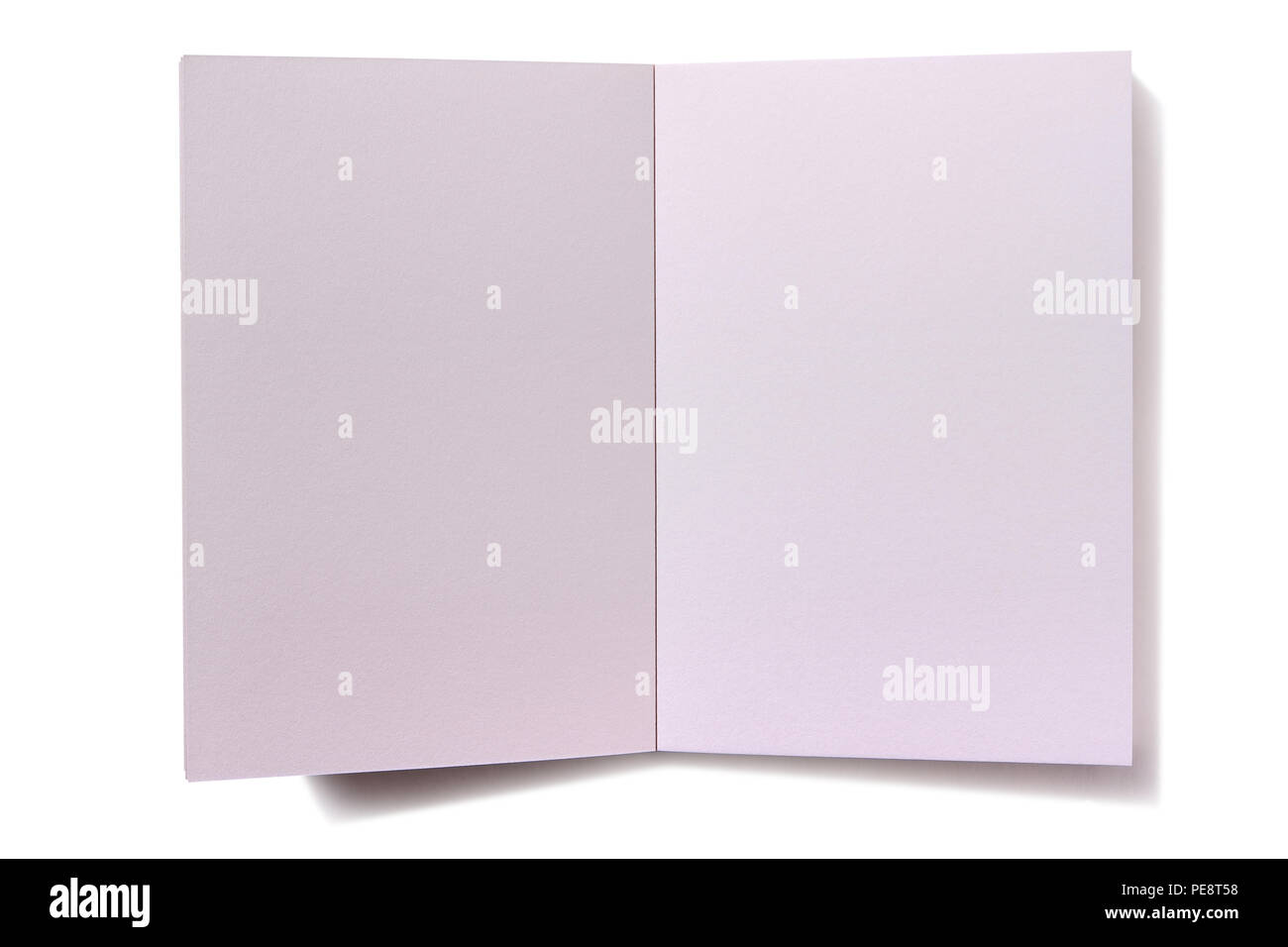 Plain White blank book pages ouvertes Banque D'Images