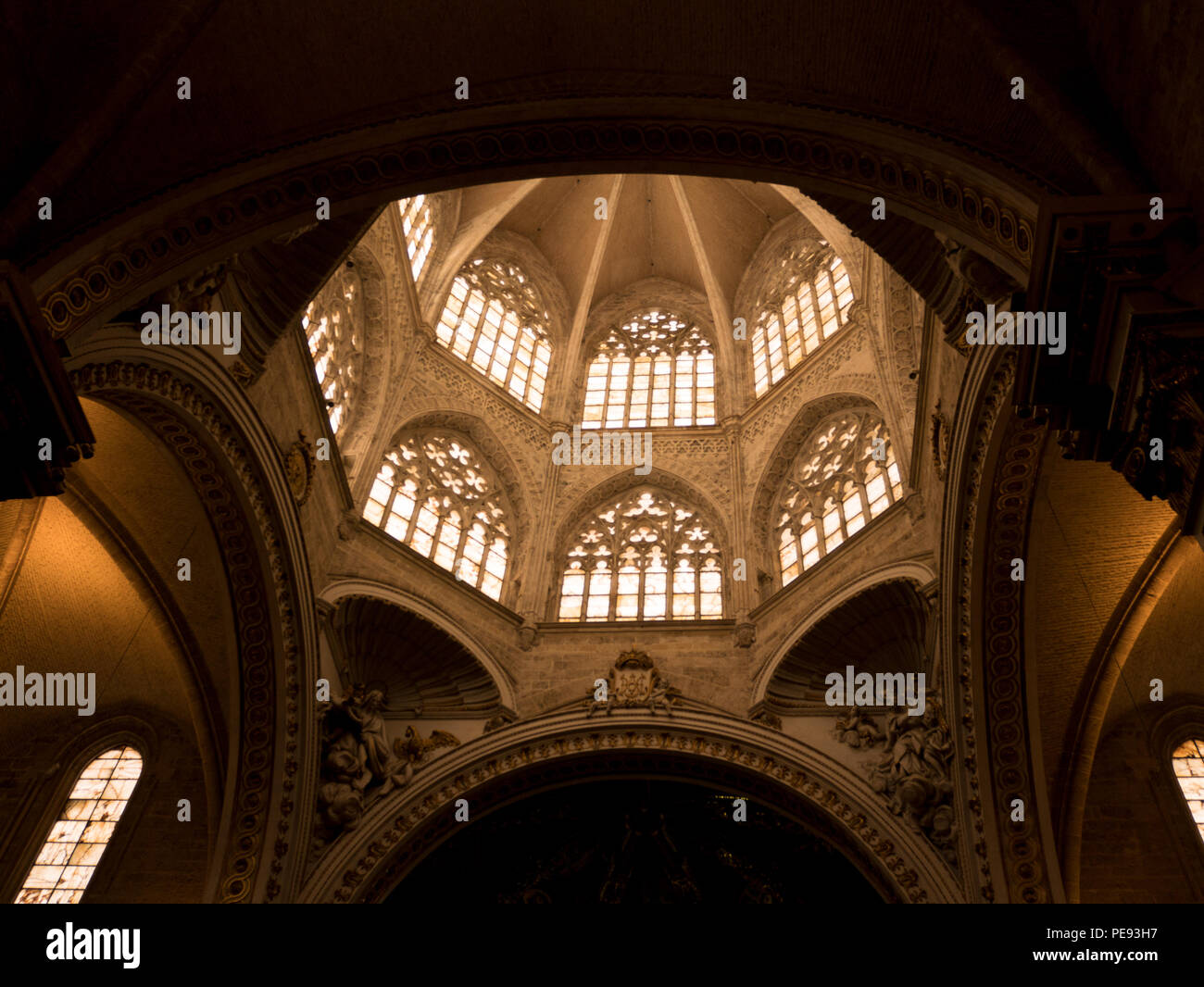 Coupole de la cathédrale de Valence, Espagne Banque D'Images