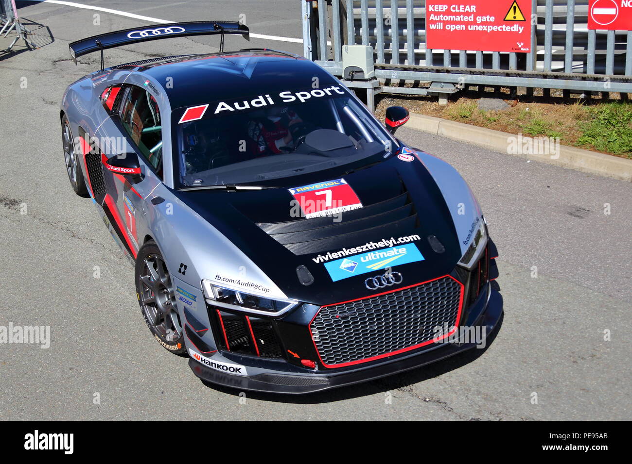 Vivien Keszthelyi dans son Audi DTM à la Race 2018 au circuit de Brands Hatch, UK Banque D'Images