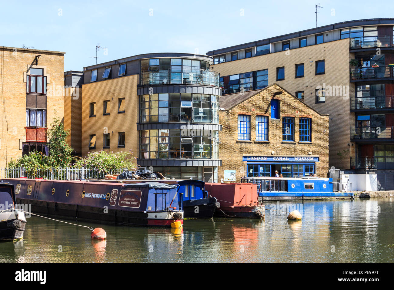 Le London Canal Museum en bassin Battlebridge sur Regent's Canal, King's Cross, Londres, UK Banque D'Images