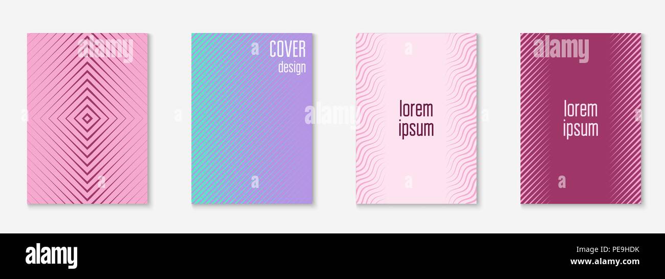 Paramétrage du modèle de couverture minimaliste de gradients Illustration de Vecteur