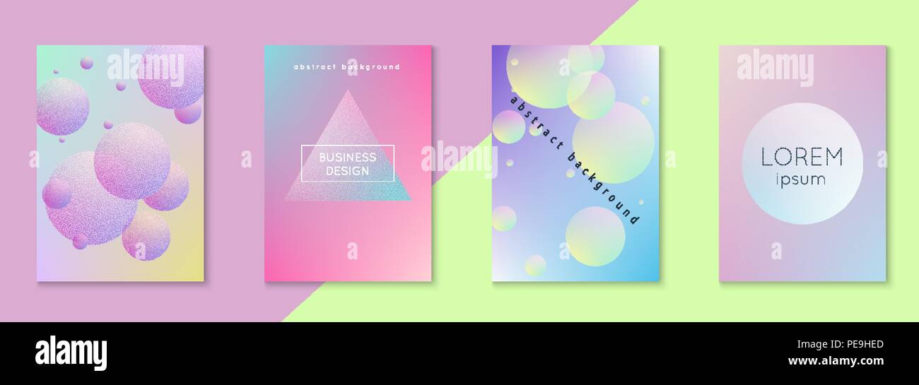 Set de holographique pour les fluides Illustration de Vecteur